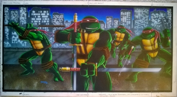 Teenage Mutant Ninja Turtles #1 - 11 Omnibus Cover (TMNT) 1988, Comic Art