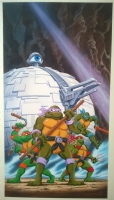 Teenage Mutant Ninja Turtles THE SHREDDER IS SPLINTERED VHS Cartoon Cover (TMNT) 1988, Comic Art
