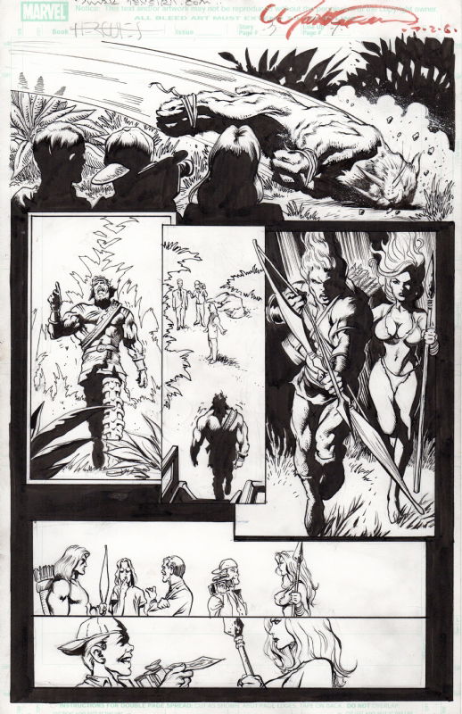 Hercules #1, pg. 21 Mark Texeira & Jimmy Palmiotti - Original Art