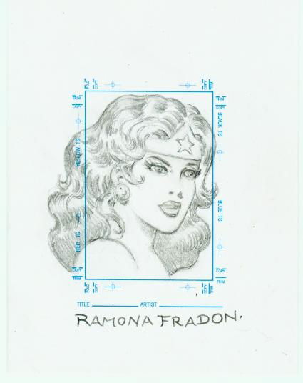 Wonder Woman By Ramona Fradon In Rajesh Shahs Sketch Cards Comic Art Gallery Room 5961