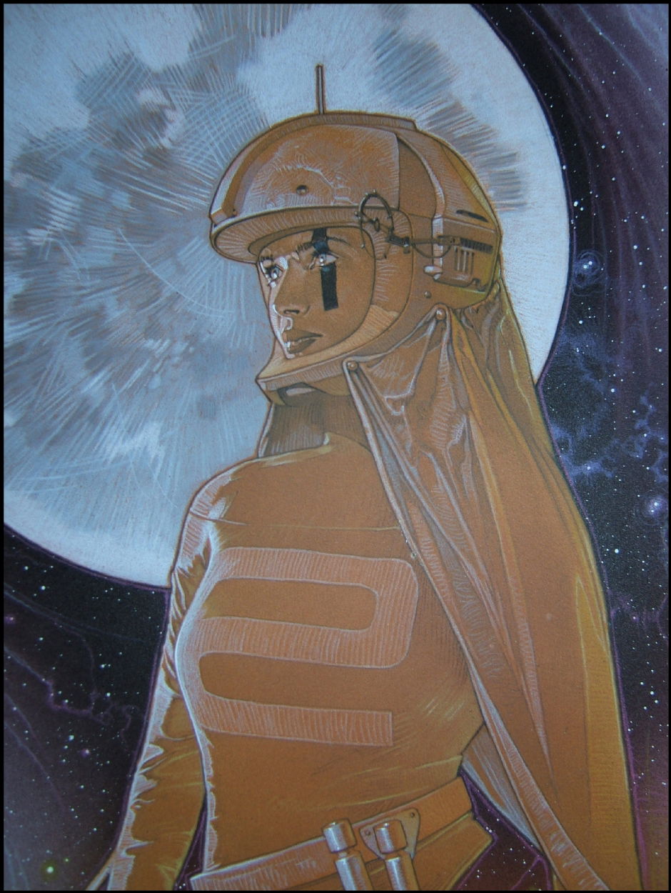 Spacegirl Close Up In Hans Kosenkranius S Travis Charest Gallery Comic Art Gallery Room 