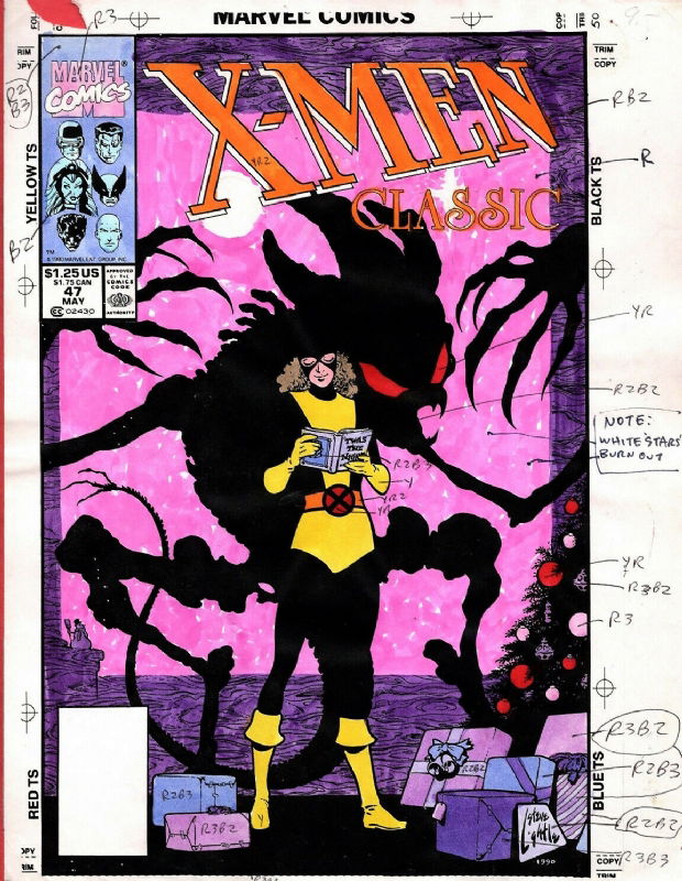 Classic X-Men #47 color guide by Mark Chiarello (1990), in Steve Kro's ...