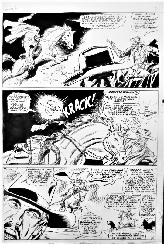 Ghost Rider #2, page 2 (1967), in Steve Kriozere's MARVEL -- Ghost Rider!  (Western character) Comic Art Gallery Room