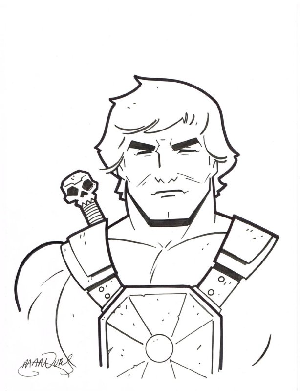 The Face of He-Man, in Reid Mason's The Power of Grayskull Comic Art ...