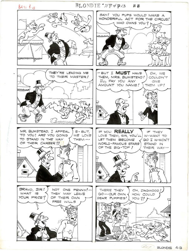 Blondie 71 Page 13 In Dwayne Dush S Z Blondie And Dagwood Comic Art Gallery Room