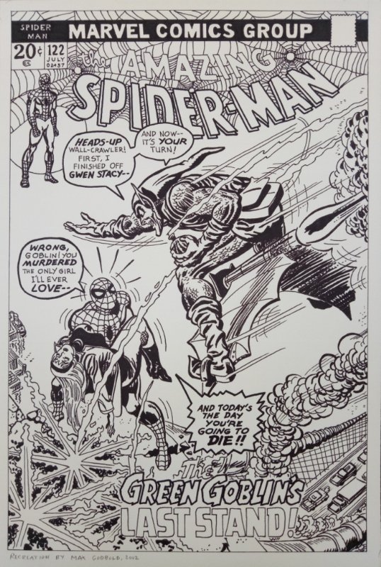 AMAZING FANTASY # 15 COVER RECREATION 1ST SPIDER-MAN ORIGINAL COMIC COLOR  ART