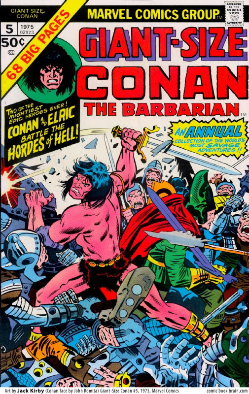 Jack Kirby - Cover to Giant Size Conan the Barbarian #5, in Rick Hannah ...