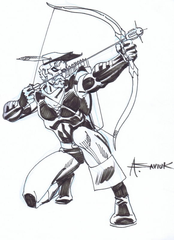 Green Arrow Alex Saviuk , in Eli Lorre's Archer Sketchbook Comic Art ...