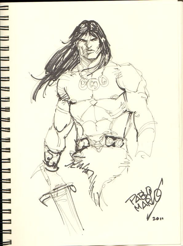 Brian Robinson  Conan the Barbarian drawing pinup