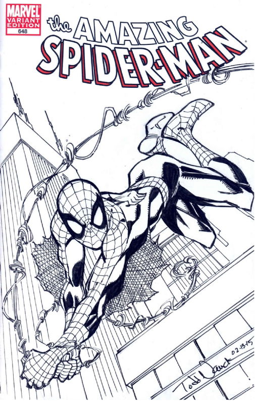 Amazing Spider-man #648 Blank - Spider-man Sketch - Todd Nauck - CGC 9. ...