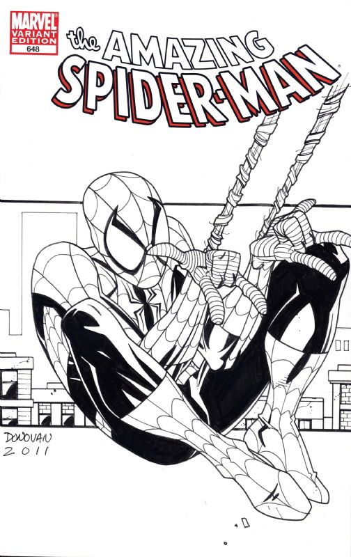 Amazing Spider-man #648 Blank - Spider-man Sketch - Derec Donovan - CGC ...