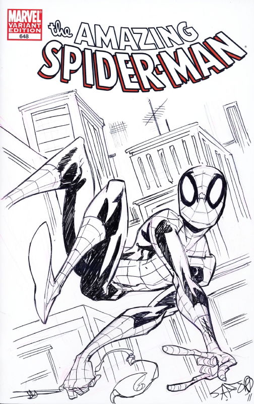 Amazing Spider-man #648 Blank - Spider-man Sketch - Sanford Greene, in ...