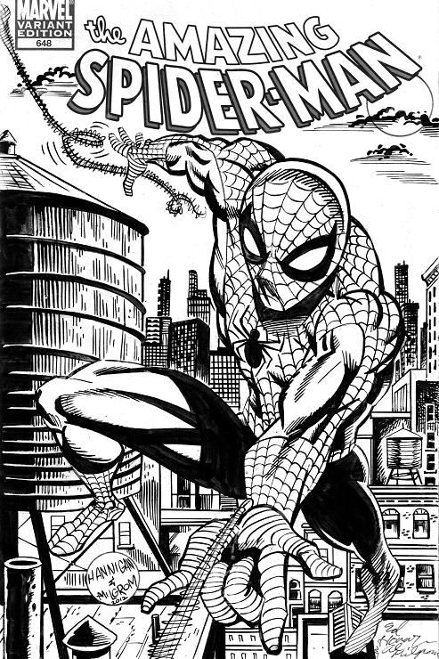 Amazing Spider-man #648 Blank - Spider-man Sketch - Ed Hannigan & Al ...