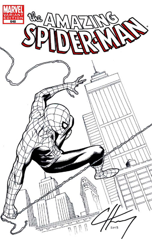 Amazing Spider-man #648 Blank - Spider-man Sketch - Clayton Henry, in  Daniel Partouche's Sketch Covers - AMAZING SPIDER-MAN Comic Art Gallery Room