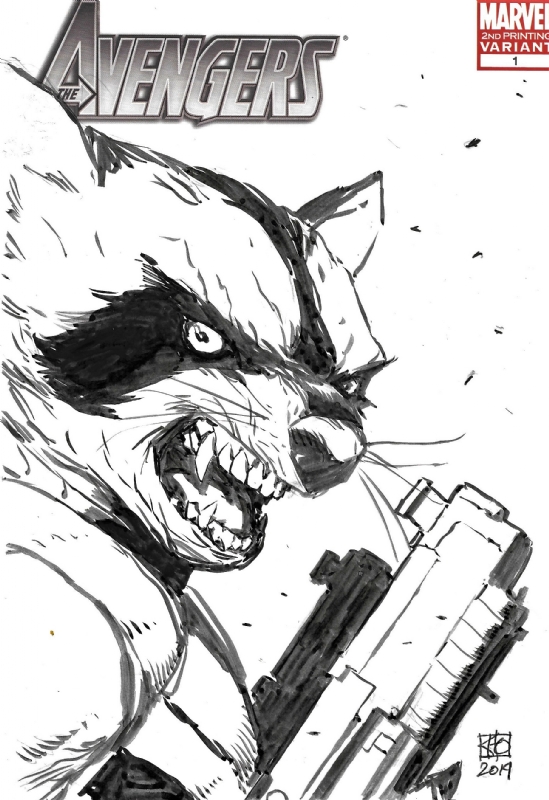I drew Rocket Raccoon  rmarvelstudios