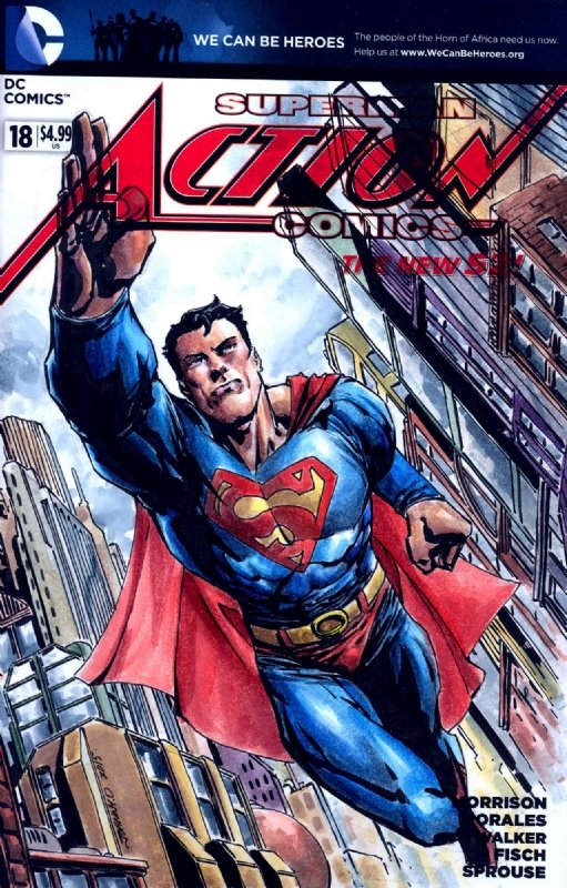 Action Comics Blank - Superman Sketch - JohnnyD - CGC 9.8, in Daniel ...