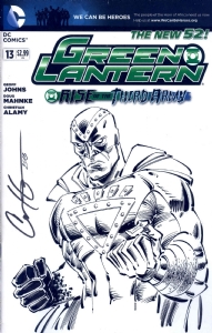 Green Lantern Blank - Black Hand Sketch - Cory Hamscher - CGC 9.8 Comic Art