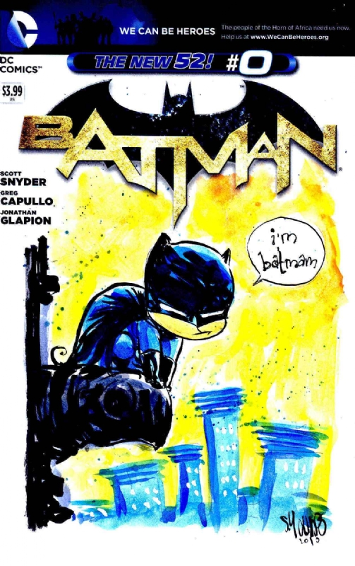 Polite feasible appeal Batman #0 Blank - Batman, Baby Sketch - Skottie Young, in Daniel  Partouche's Sketch Covers - BATMAN INCARNATIONS Comic Art Gallery Room