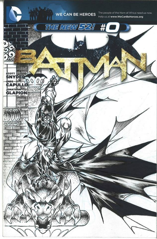 Batman #0 Blank - Batman Sketch - Angel Medina, in Daniel Partouche's  Sketch Covers - BATMAN INCARNATIONS Comic Art Gallery Room