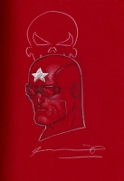 Punisher War Journal Vol. 2 HC - Punisher Captain America Sketch - Ariel Olivetti Comic Art