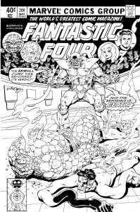 Fantastic Four 206 cover recreation commission, Comic Art