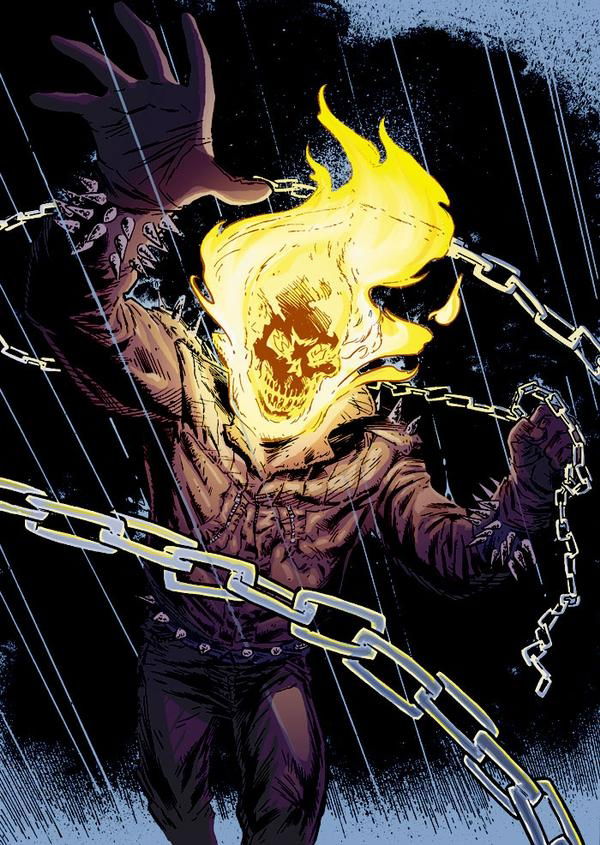 GHOST RIDER COLOR, in JOHN LUCAS's My lines, others' color Comic Art ...