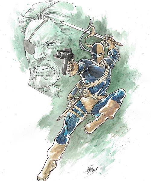 Deathstroke, in Troy Emmi's Reis, Ivan Comic Art Gallery Room