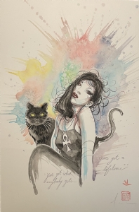 Death and black cat, Comic Art