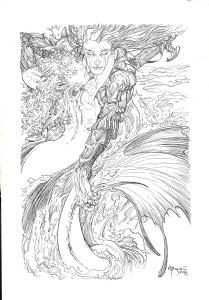 Elric and Mermaid , Comic Art