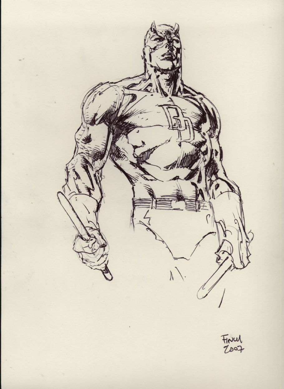 David Finch - Daredevil, in Ian Forbes's Comic Con Sketches Comic Art ...