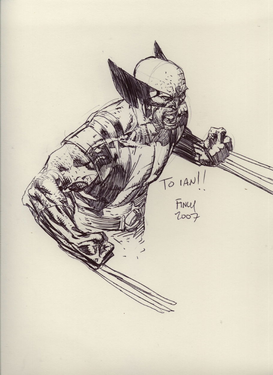 David Finch - Wolverine, in Ian Forbes's Comic Con Sketches Comic Art ...