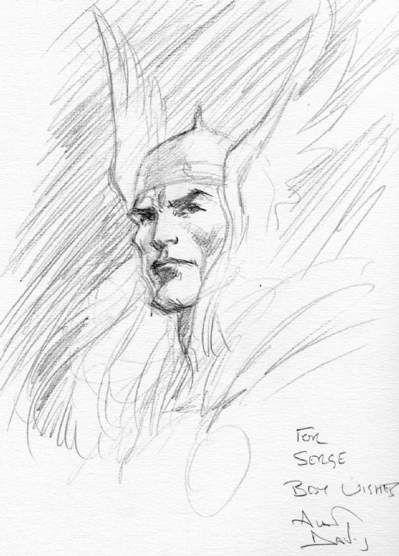 THOR, in SERGE MANDLER's Davis Alan Comic Art Gallery Room