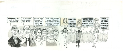 Utterly Sexist Dave Berg Cartoon for Mad Comic Art