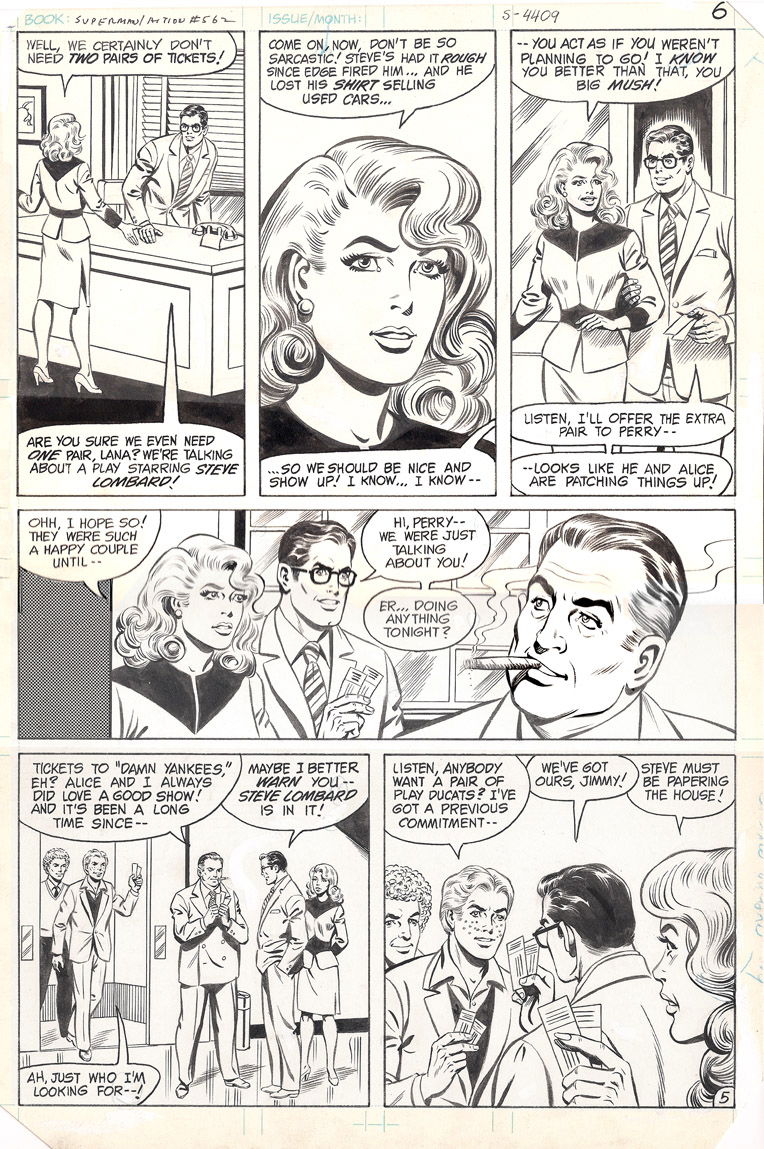 Action Comics #562, Page 6, Clark, Lana, Jimmy and Perry, in Robert ...