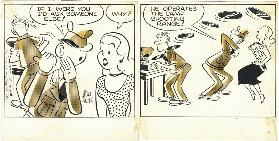 Beetle Bailey 1954, Records, in Robert Plunkett's Comic Strips III Comic  Art Gallery Room