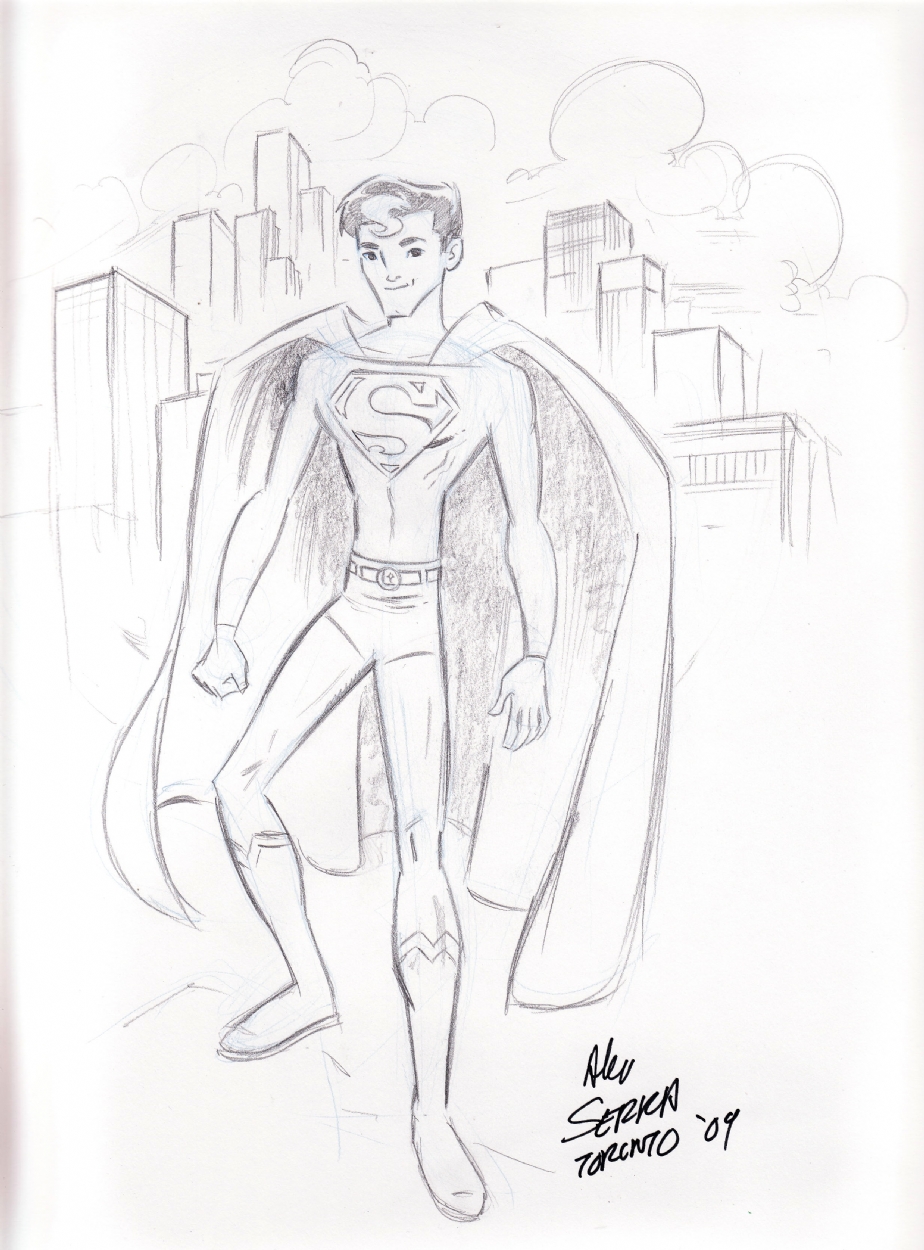 Superboy AKA Young Superman from Legion Animated Series by Alexander Serra  from Toronto FanExpo 2009, in PINOY SUPERBOY's A Superboy Gallery -  Unpublished Comic Art Gallery Room
