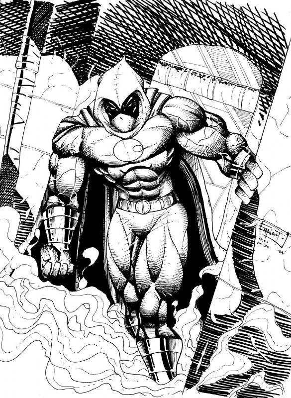 Moon Knight, in Ernest Jocson's My Artwork Comic Art Gallery Room