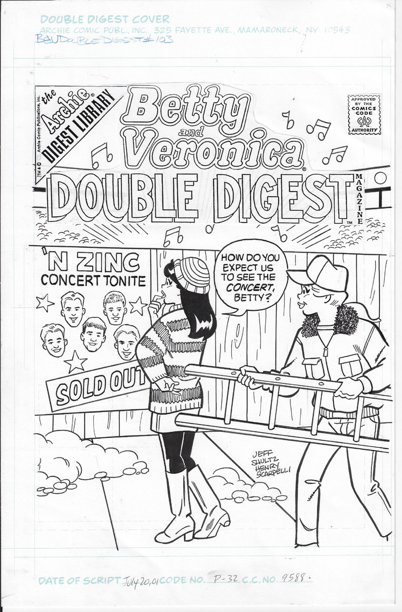 comic art supplies, Veronica