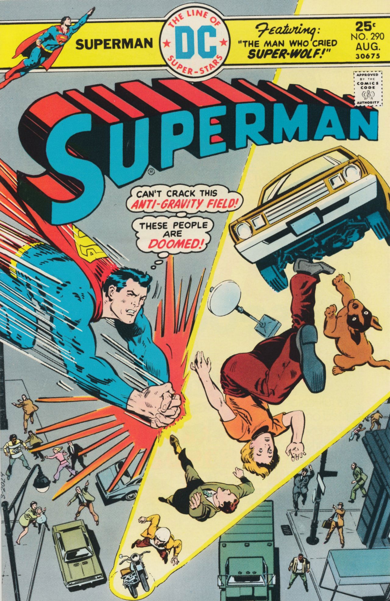 Superman #290 p6 (1975) Curt Swan / Tex Blaisdell Superman Half-Splash ...