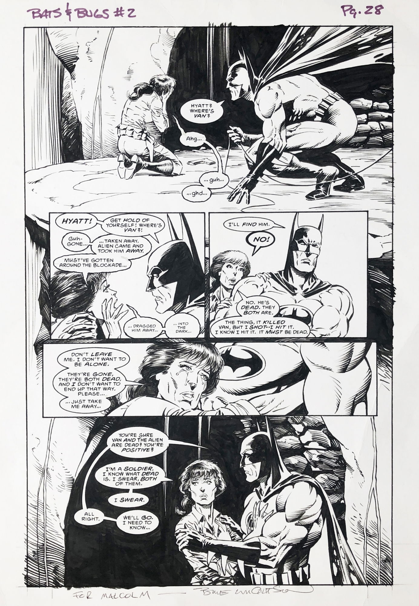 Batman/Aliens 2 page 28, in robert frey's Bernie Wrightson Comic Art  Gallery Room