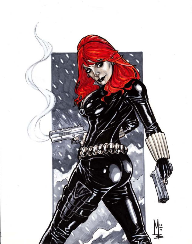 Black Widow, In Monte Baldwin's My Commission Work Comic Art Gallery Room