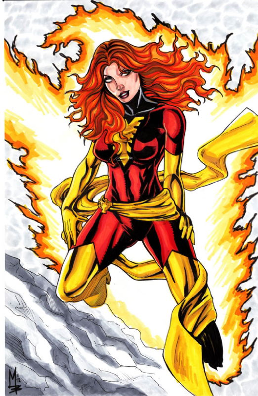 Dark Phoenix, in Monte Baldwin's My Commission Work Comic Art Gallery Room