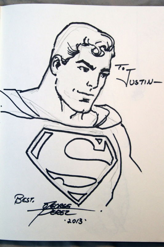 Superman, In Justin Wood's George Perez Comic Art Gallery Room