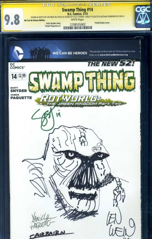 SS CGC SWAMP THING BY LEN WEIN, in JESSE CAMPBELL's CGC SIGNATURE ...