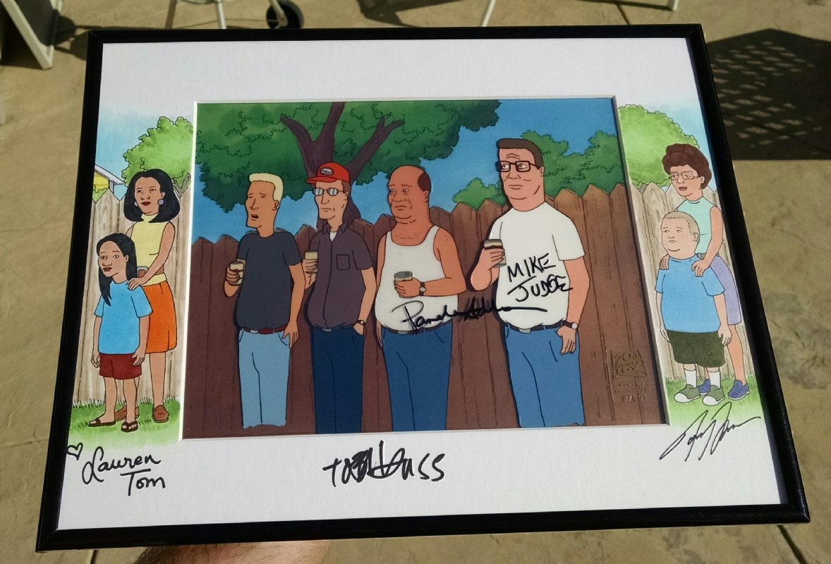 King of the Hill Cel Signed by Mike Judge , in JESSE CAMPBELL's