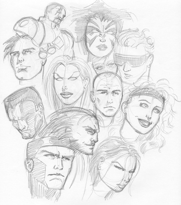 X-Men Sketches, in Josh Mills's Comic Art Comic Art Gallery Room