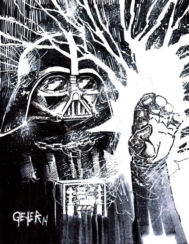 Star Wars Darth Vader, in Adam Geyer's Star Wars Art Comic Art Gallery Room