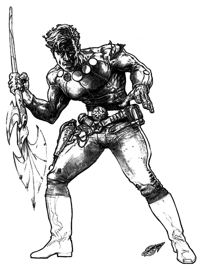 Flash Gordon Aquan Spear, in Dean Zachary's Sketches & Pinups Comic Art ...