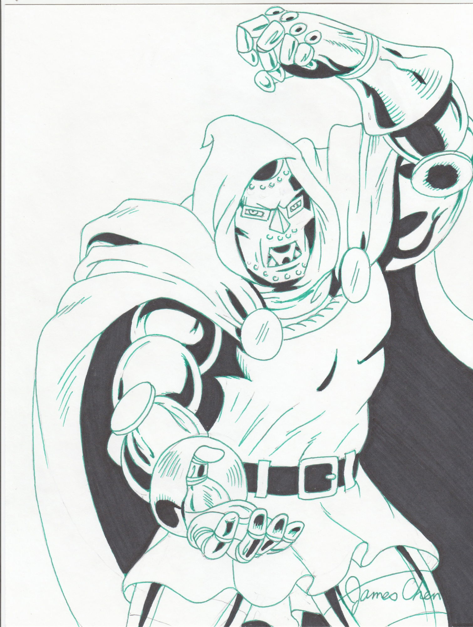 Dr. Doom, in Frank Brockel's James Chen Comic Art Gallery Room