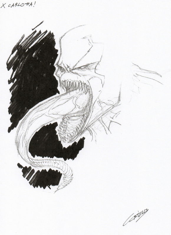 Venom, in Emanuele Emma's Marco Castiello Comic Art Gallery Room